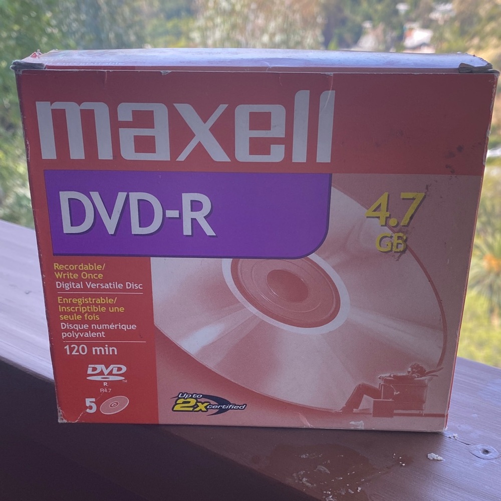 Maxell Red DVD-R 4.7GB (5-Pack) - Recordable Media